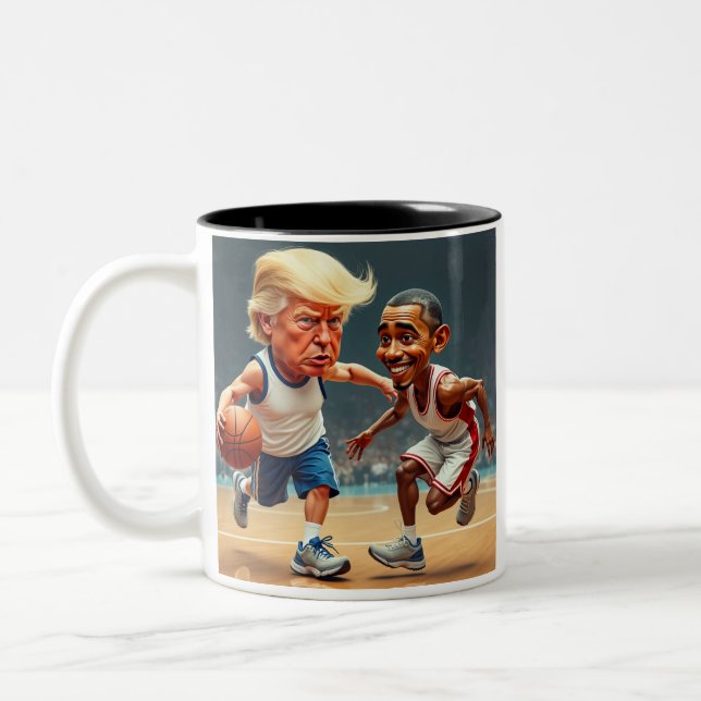 Taza Bicolor Donald Trump Barack Obama (Izquierda)