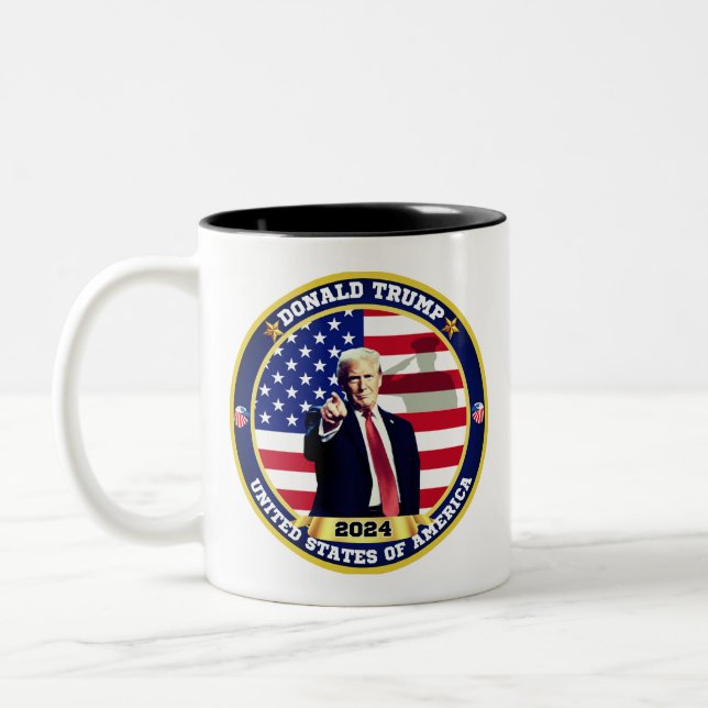 Taza Bicolor Donald Trump Estados Unidos de América (Izquierda)