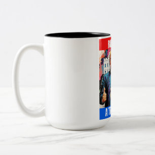 TAZA BICOLOR DONALD TRUMP - NACIDO PARA SER CHICA DE TRUMP
