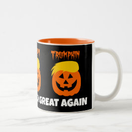Taza Bicolor Donald Trumpkin hace Halloween grande otra vez