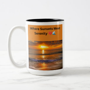 Taza Bicolor Donde los atardeceres se encuentran con la serenid