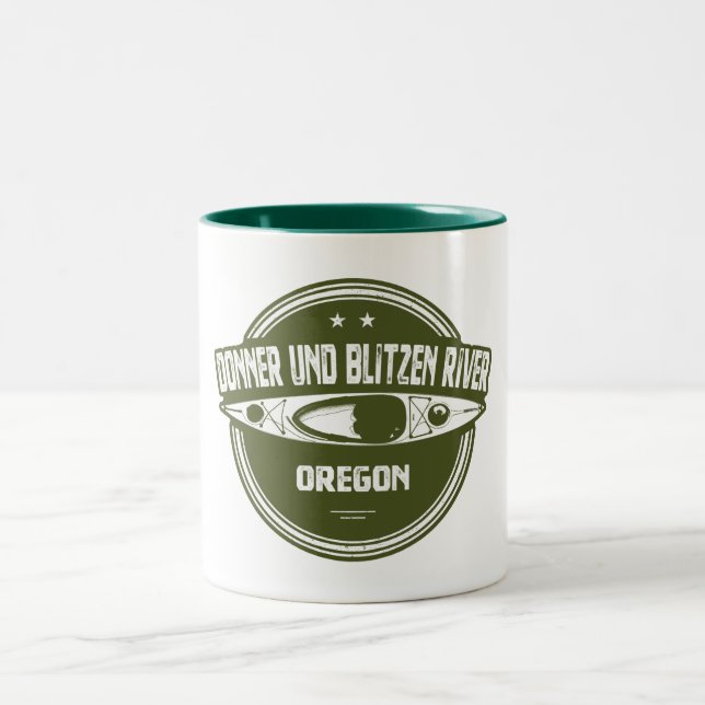 Taza Bicolor Donner und Blitzen River Oregon Kayaking (Centro)
