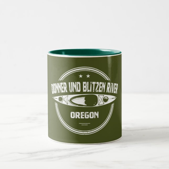 Taza Bicolor Donner und Blitzen River Oregon Kayaking (Centro)
