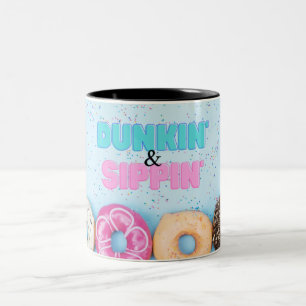 Taza Bicolor Donut Dunkin' y Sippin" Mug