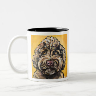 Taza Bicolor Doodle de chocolate