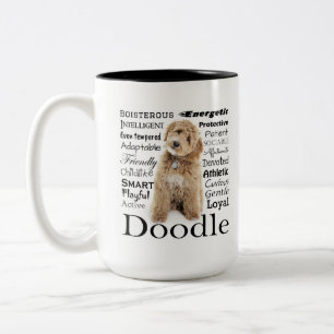 Taza Bicolor Doodle Dog