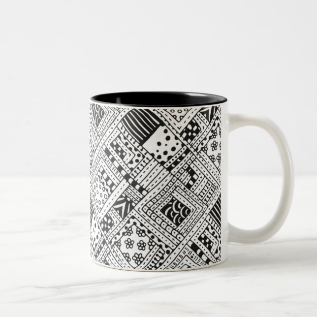 Taza Bicolor Doodle indio del modelo (Derecha)