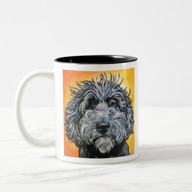 Taza Bicolor Doodle negro (Izquierda)