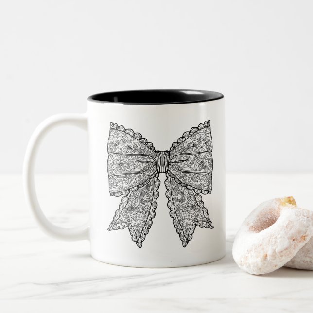 Taza Bicolor Doodle simple (Con donut)