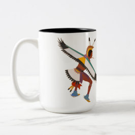 Taza Bicolor Dos bailarines de águila