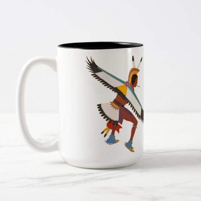 Taza Bicolor Dos bailarines de águila (Izquierda)