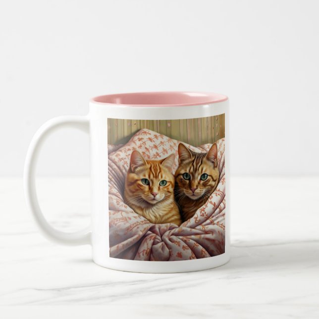 Taza Bicolor Dos bonitos Ginger Gats (Izquierda)