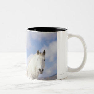 Taza Bicolor Dos caballos