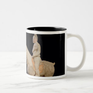 Taza Bicolor Dos jinetes, chinos, dinastía Tang (618-906)