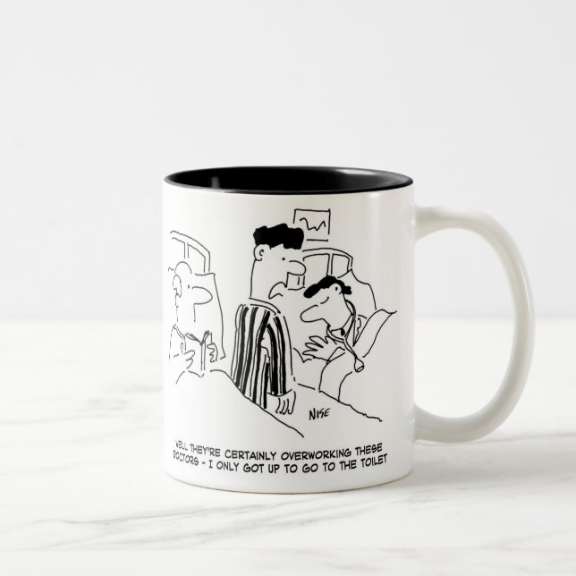 Taza Bicolor Dos jóvenes Personalizados Médicos (Derecha)