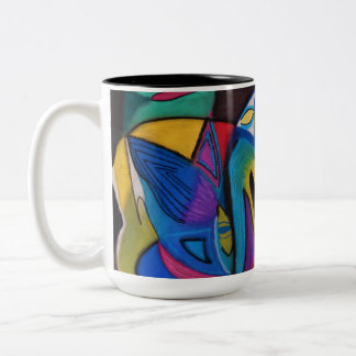 Taza Bicolor Dos Muñecas Tone