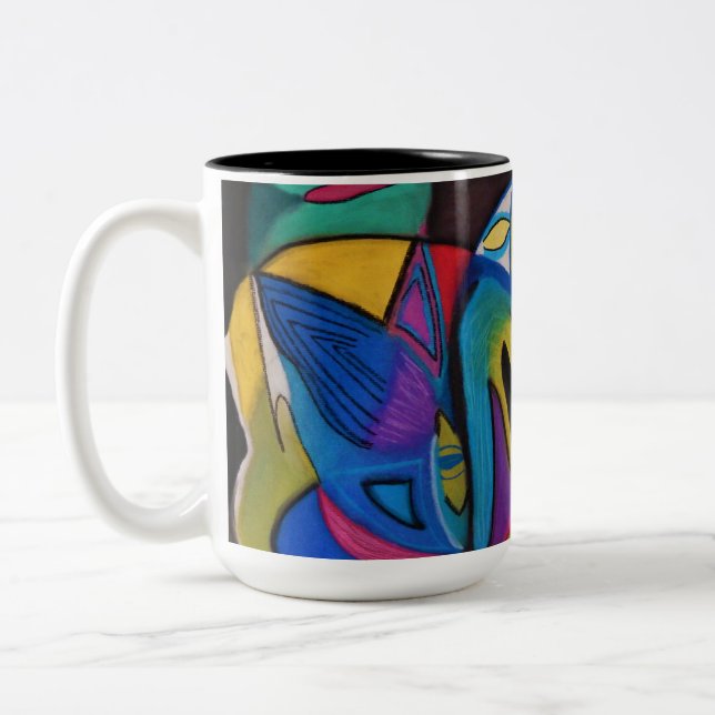 Taza Bicolor Dos Muñecas Tone (Izquierda)