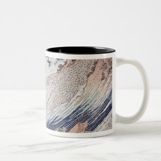 Taza Bicolor Dos pequeños barcos de pesca en el mar (Derecha)