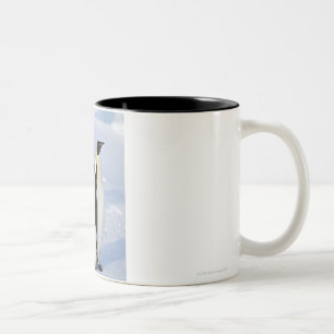 Taza Bicolor Dos pingüinos de emperador en la Antártida