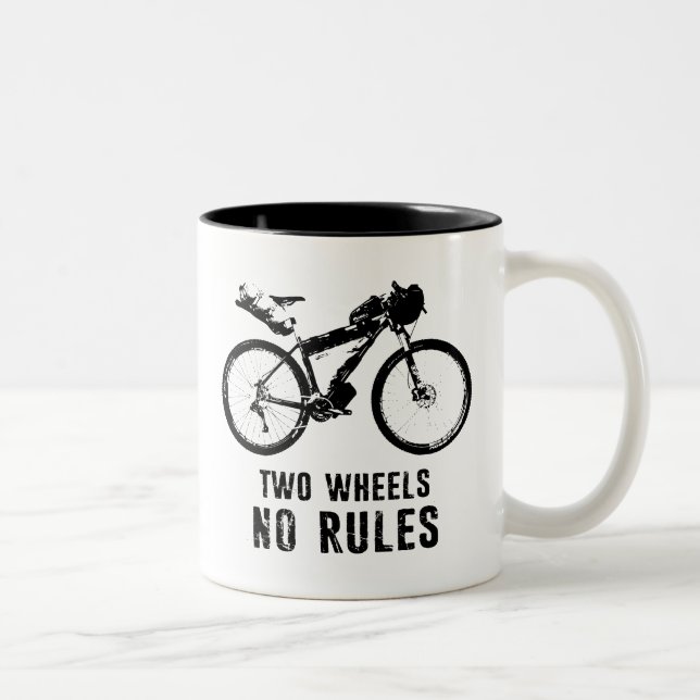 Taza Bicolor Dos ruedas sin reglas Bikepacking (Derecha)