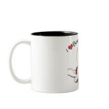 dos tonos me encanta basset hounds clásico mug