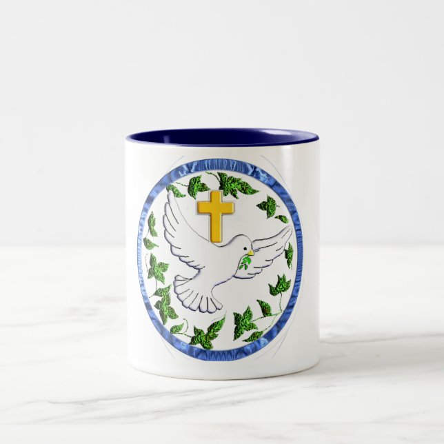 Taza Bicolor Dove of Peace regalos cristianos (Centro)