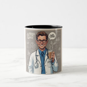 Taza Bicolor Dr. Coffee: La prescripción para un descanso perfe