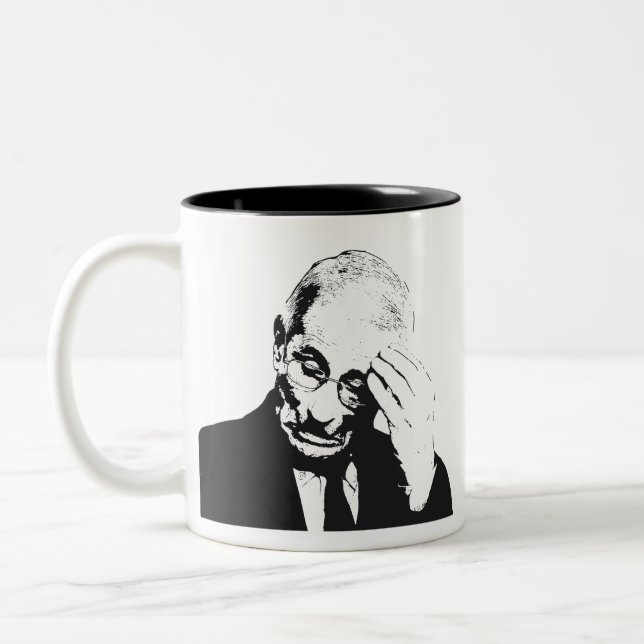 Taza Bicolor Dr. Fauci Facepalm (Izquierda)