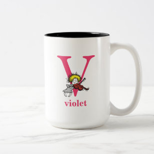 Taza Bicolor Dr. Seuss's ABC: Letter V - Pink   Add Your Name