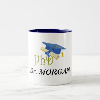 Taza Bicolor Dr. (Su Nombre) Graduados de Doctorado