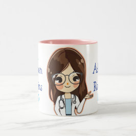 Taza Bicolor Dr. (Su Nombre) Personalizado Graduación De PhD De