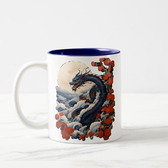 Taza Bicolor Dragón azul de 2024 (Izquierda)