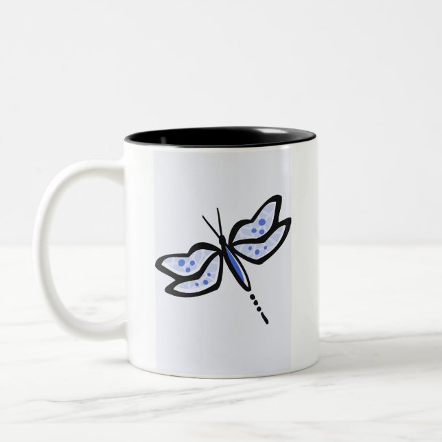 Taza Bicolor Dragón azul real (Izquierda)