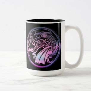 Taza Bicolor Dragón celta Ronda café Mug