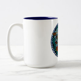 Taza Bicolor Dragon celtique