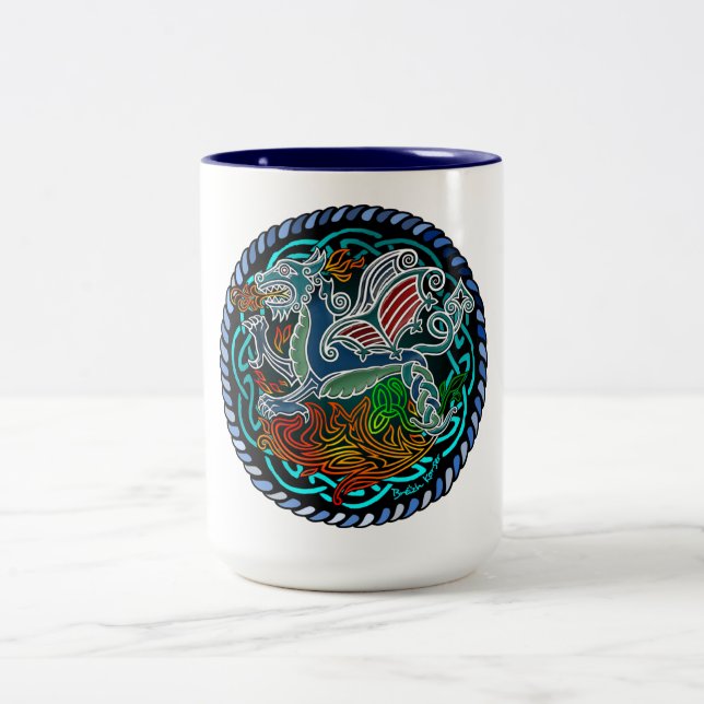 Taza Bicolor Dragon celtique (Centro)