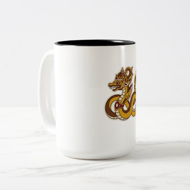 Taza Bicolor Dragón de Java (Anverso izquierdo)