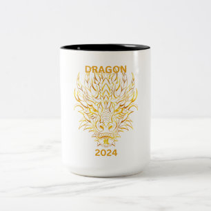 Taza Bicolor Dragón dorado 2024