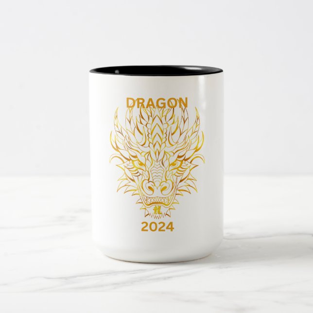 Taza Bicolor Dragón dorado 2024 (Centro)