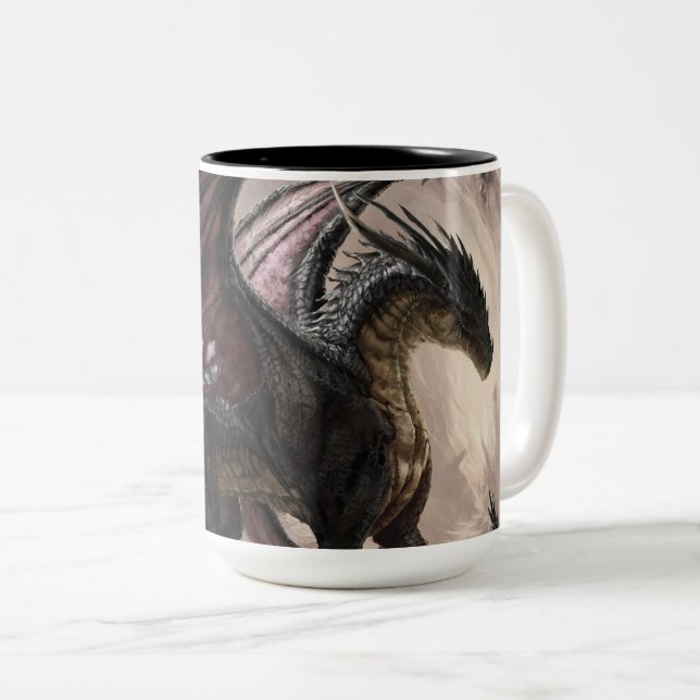 Taza Bicolor Dragón En Cueva (Anverso derecho)