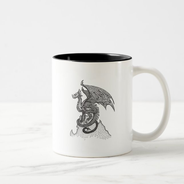 Taza Bicolor Dragón estoico (Derecha)