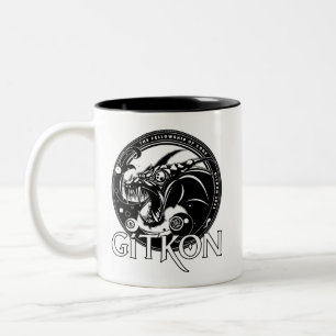 Taza Bicolor Dragon Mug GitKon: La Comunidad del Código