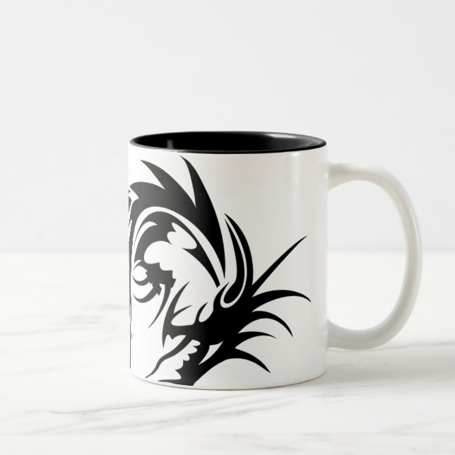 Taza Bicolor Dragón negro gigante (Derecha)