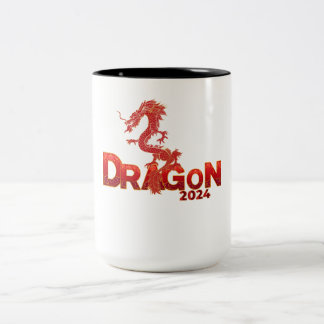Taza Bicolor Dragón Rojo 2024