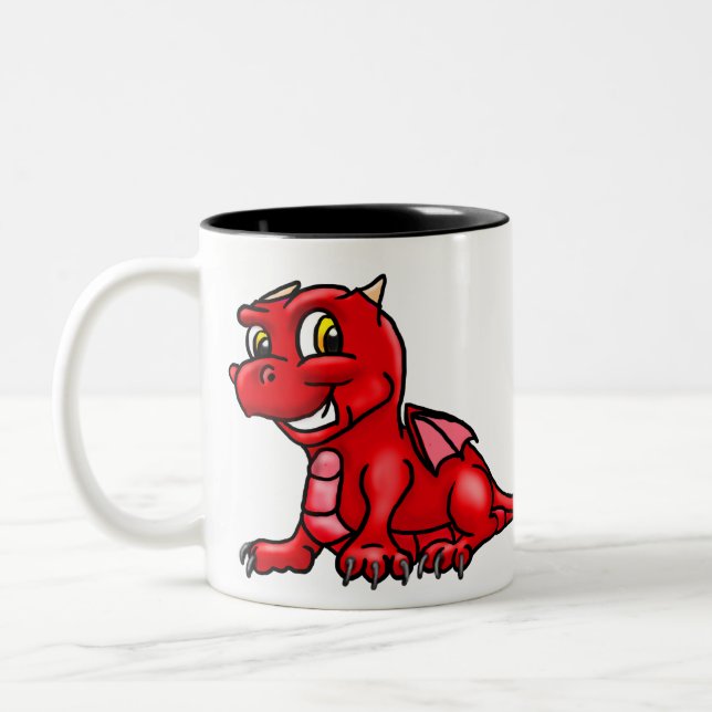 Taza Bicolor Dragón rojo brillante (Izquierda)