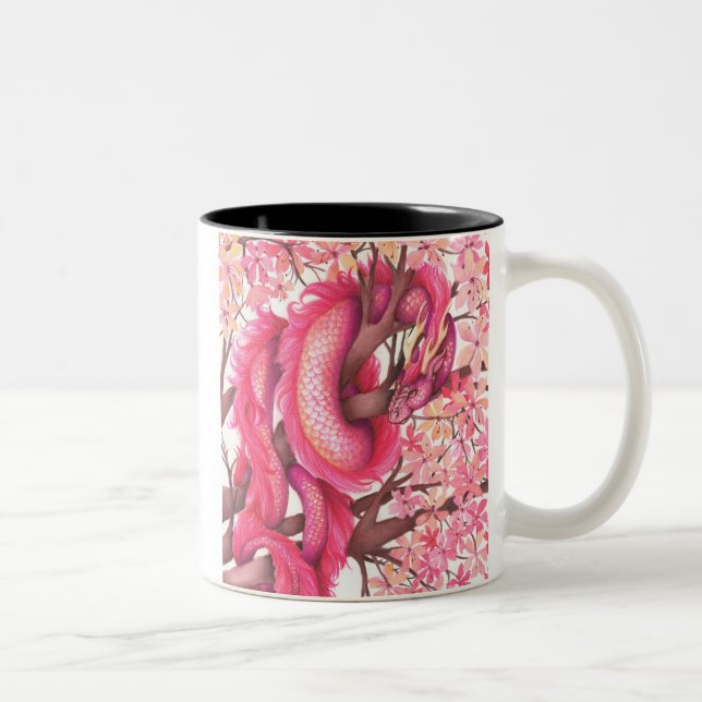 Taza Bicolor Dragón rosa (Derecha)