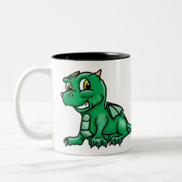 Taza Bicolor Dragón verde de bebé
