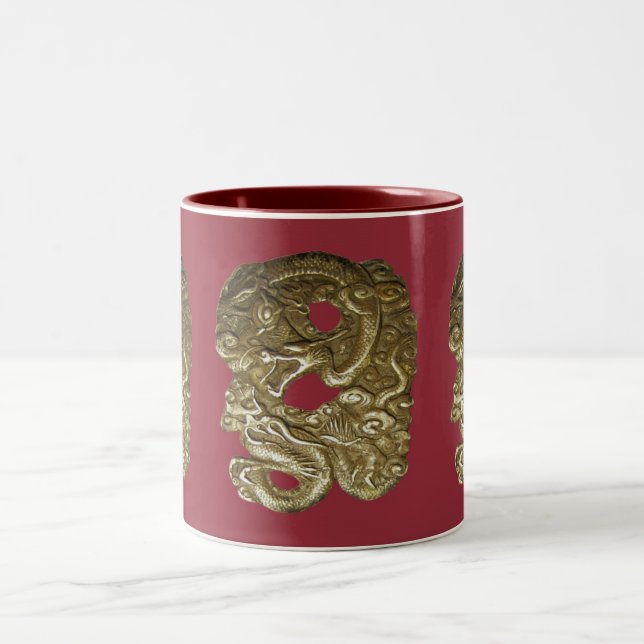 Taza Bicolor Dragones chinos rojos (Centro)