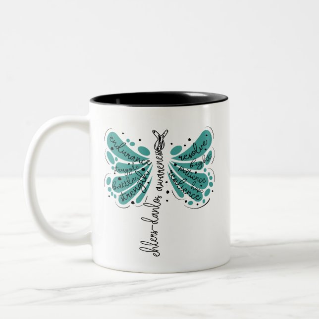 Taza Bicolor Dragonfly Ehlers Danlos Awareness (Izquierda)
