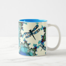 Taza Bicolor Dragonfly Land Mug